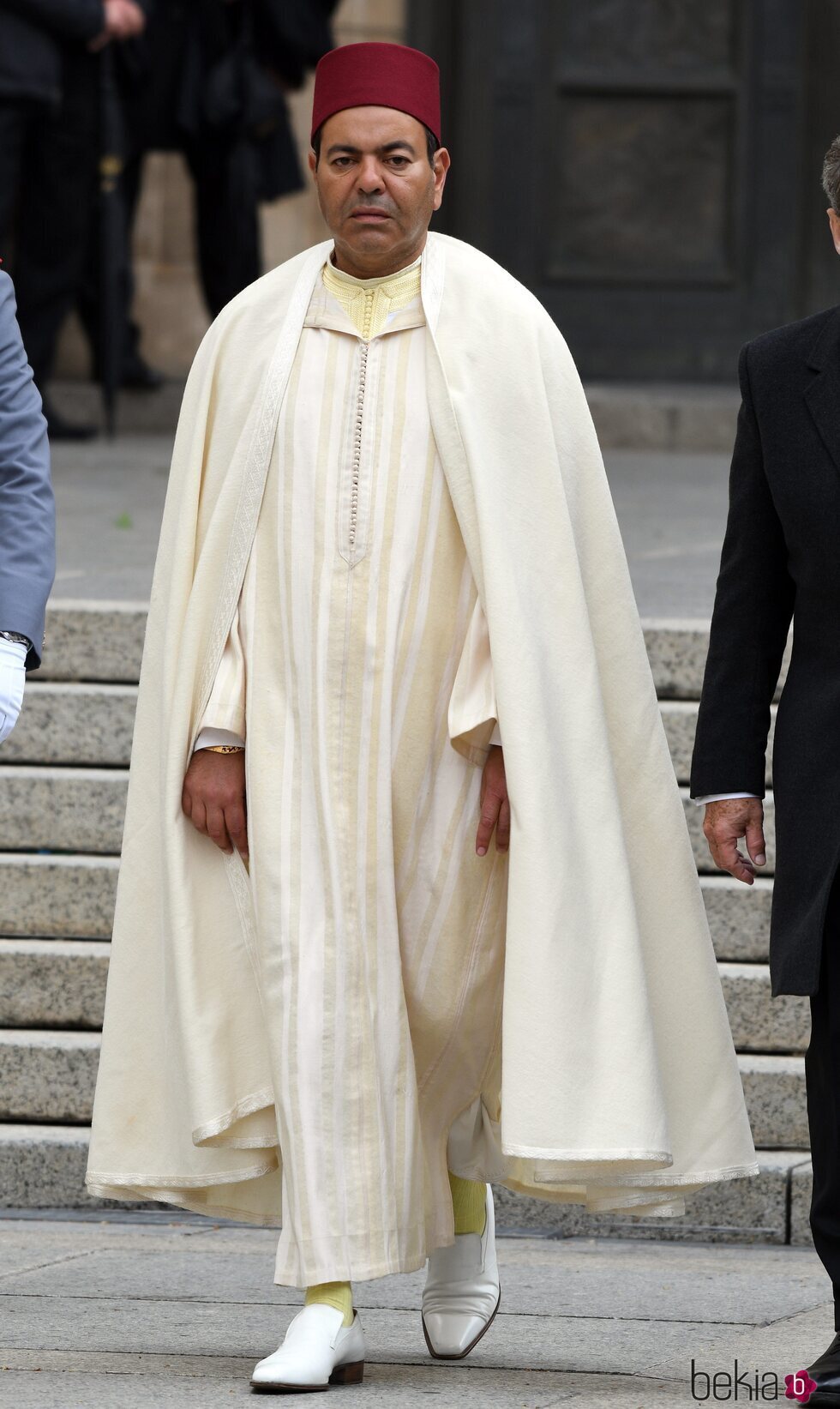 Moulay Rachid de Marruecos en el funeral de Juan de Luxemburgo