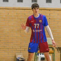 Pablo Urdangarin en un partido con el Barça B de balonmano