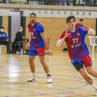 Pablo Urdangarin jugando un partido de balonmano con su equipo