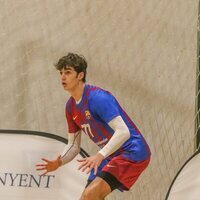 Pablo Urdangarin jugando con el Barça B de balonmano