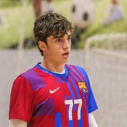 Pablo Urdangarin en un partido del Barça B de balonmano en Málaga