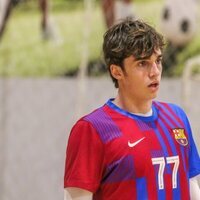 Pablo Urdangarin en un partido del Barça B de balonmano en Málaga