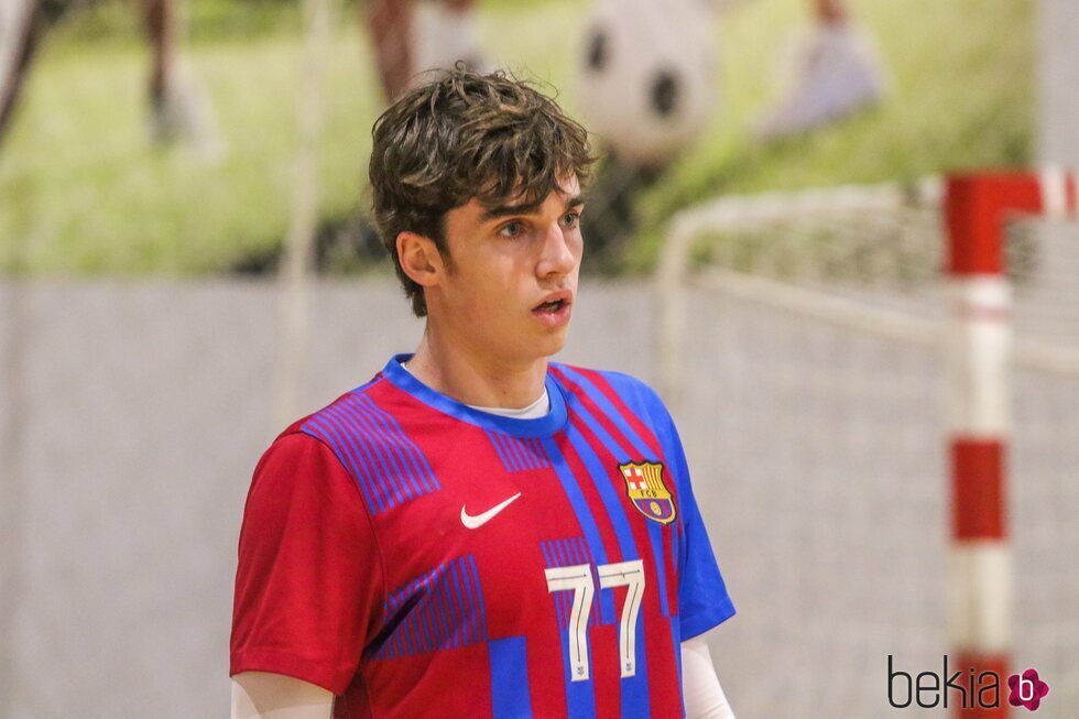 Pablo Urdangarin en un partido del Barça B de balonmano en Málaga