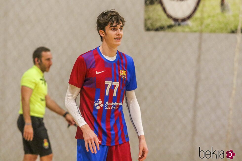 Pablo Urdangarin en un partido con su equipo de balonmano