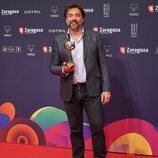 Javier Bardem con su Feroz 2022