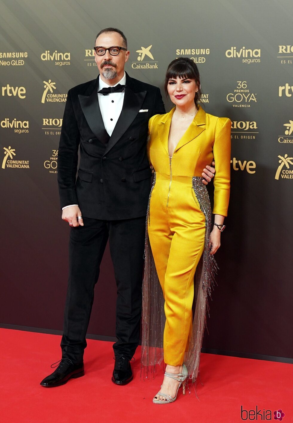 Mónica Regueiro y Fele Martínez en la alfombra roja de los Premios Goya 2022