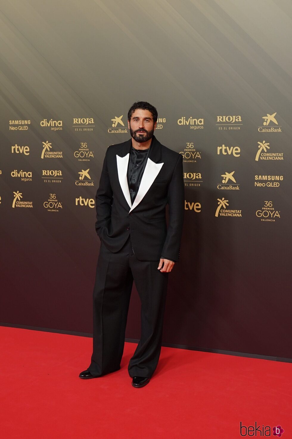 Álex García en la alfombra roja de los Premios Goya 2022