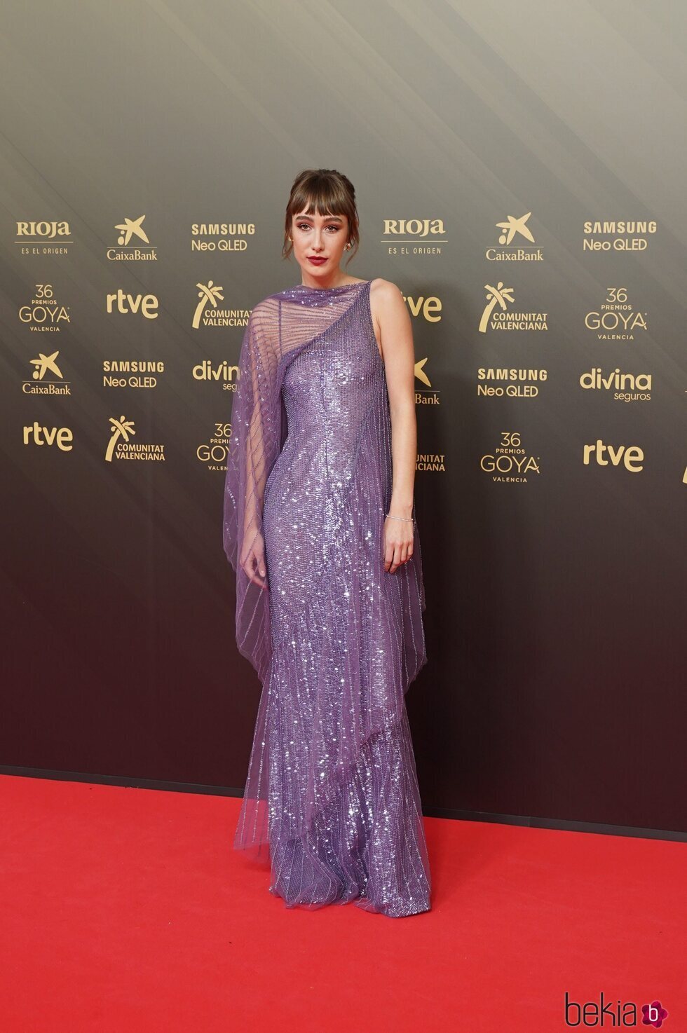 Almudena Amor en la alfombra roja de los Premios Goya 2022