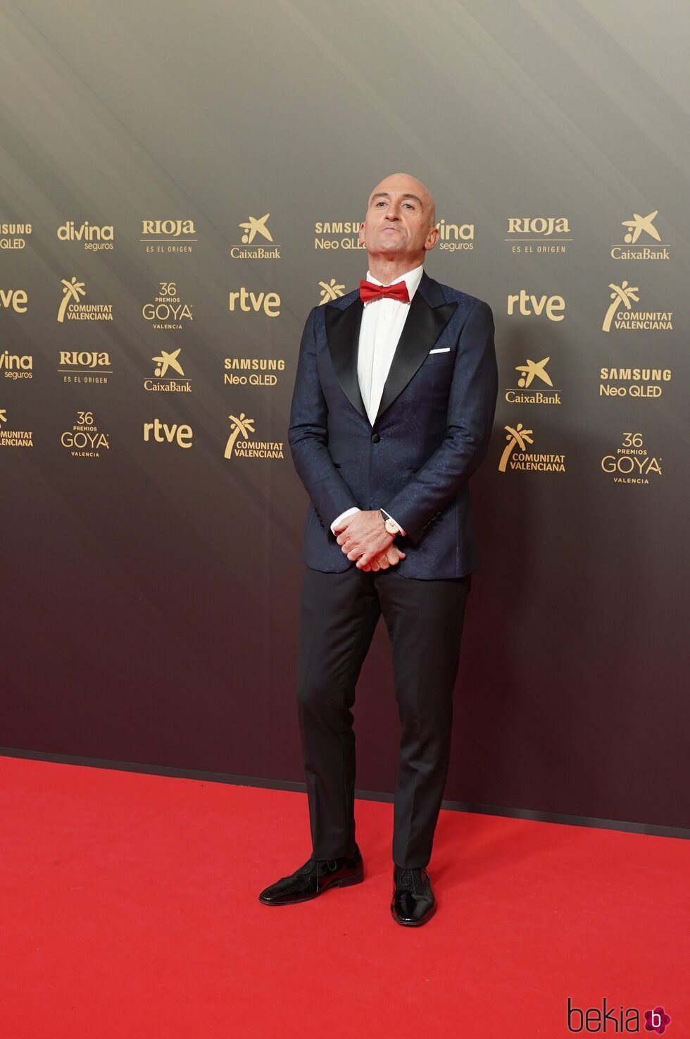 Luis Zahera en la alfombra roja de los Premios Goya 2022