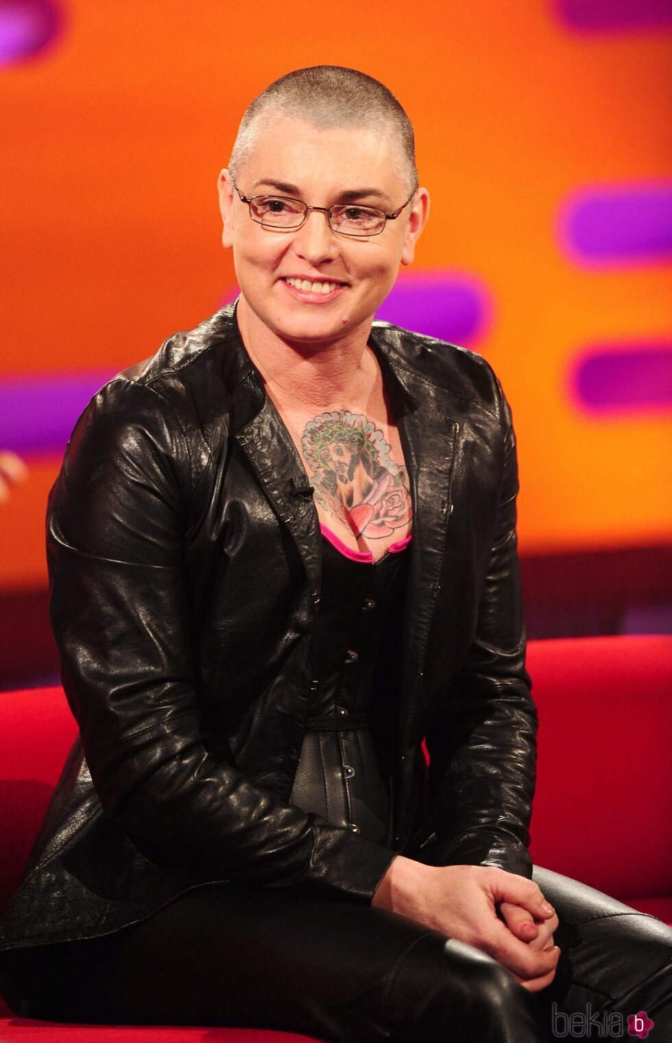 Sinead O'Connor durante una entrevista