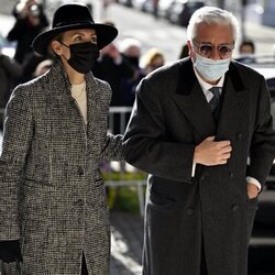 Laurent y Claire de Bélgica en el homenaje a los miembros fallecidos de la Familia Real Belga