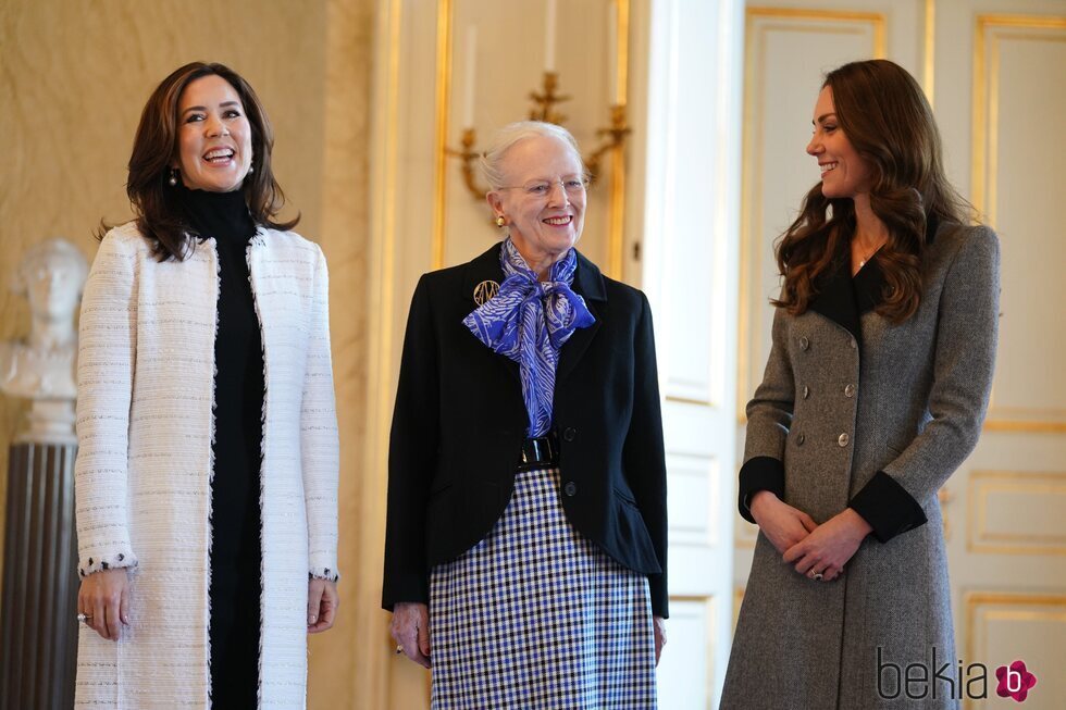 Mary de Dinamarca, Margarita de Dinamarca y Kate Middleton en Amalienborg