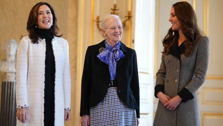 Mary de Dinamarca, Margarita de Dinamarca y Kate Middleton en Amalienborg