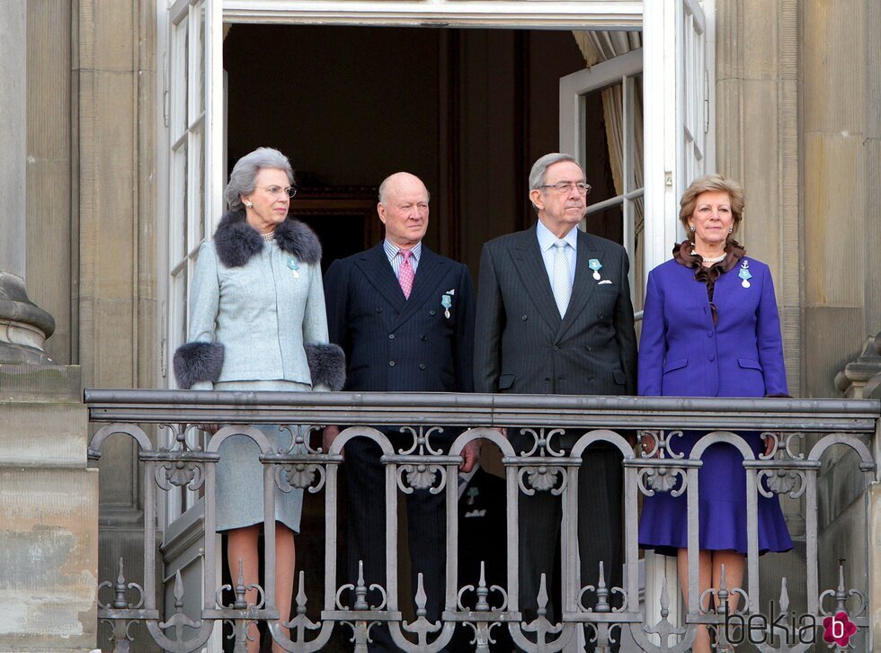 Benedicta de Dinamarca y Richard zu Sayn-Wittgenstein-Berleburg y Constantino y Ana María de Grecia