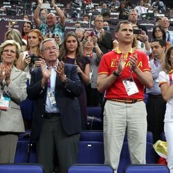 Constantino y Ana María de Grecia y los Reyes Felipe y Letizia en Londres 2012