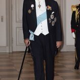 Constantino de Grecia en una cena de gala en Christiansborg Palace