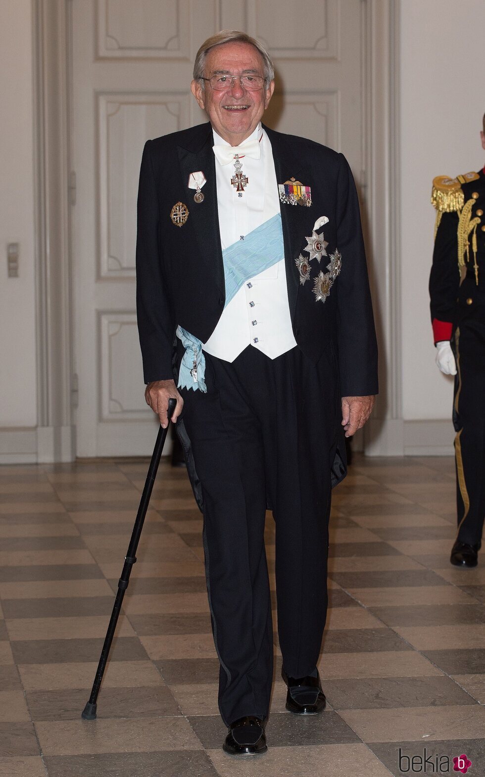 Constantino de Grecia en una cena de gala en Christiansborg Palace