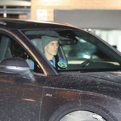 Christian Gálvez saliendo de casa de Patricia Pardo