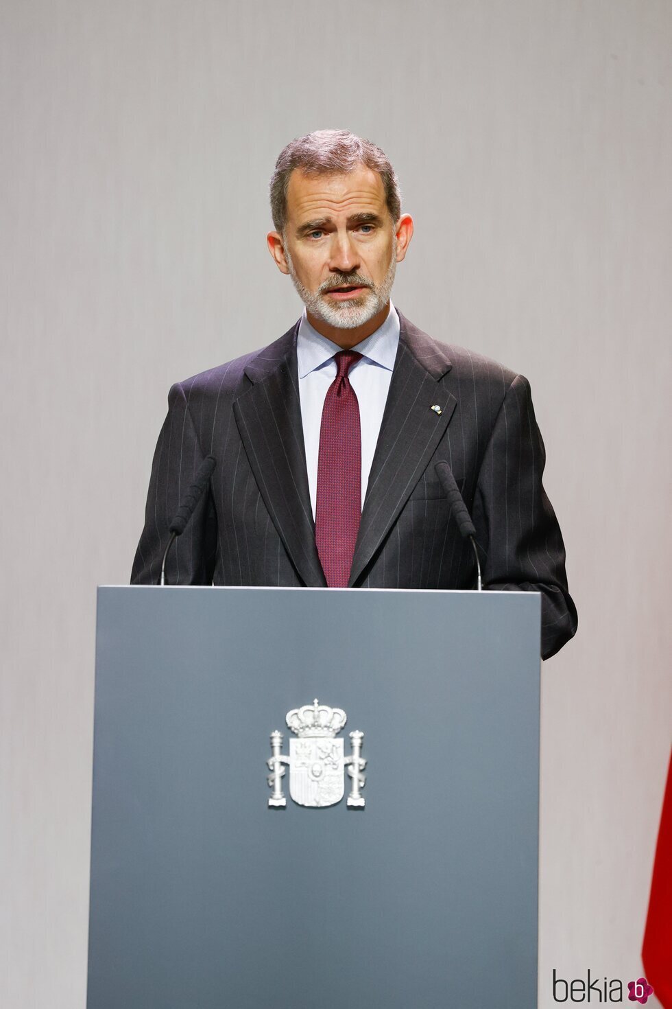 El Rey Felipe durante su discurso en la entrega de medallas de las Bellas Artes 2022