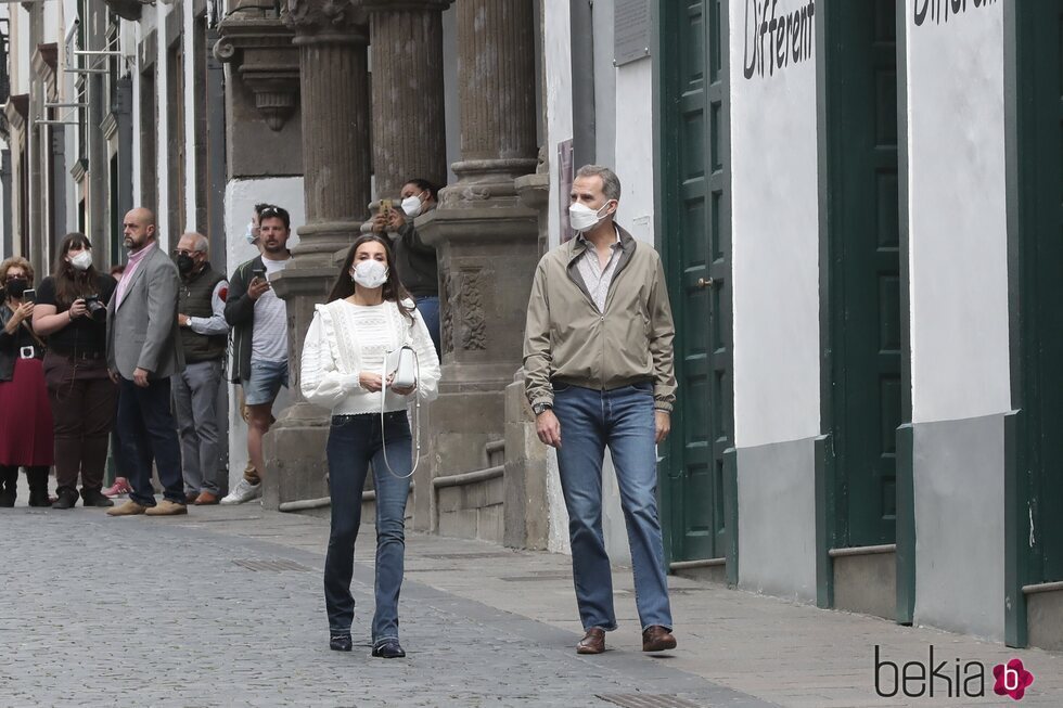 Los Reyes Felipe y Letizia en Santa Cruz de la Palma antes del Acto de Homenaje a la Ejemplaridad del Pueblo de La Palma