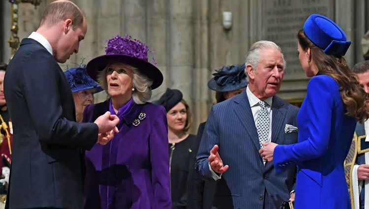 El Príncipe Carlos y Camilla Parker y el Príncipe Guillermo y Kate Middleton en el Día de la Commonwealth 2022