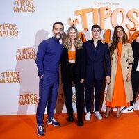 Pedro Alonso, Gemita, Nil Ojeda, Sara Carbonero, Santi Millán y Joaquín Reyes en la presentación de 'Los tipos malos'