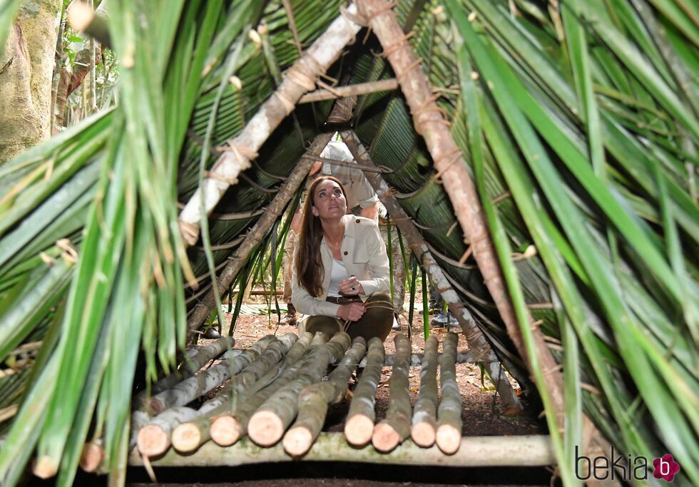 Kate Middleton en un área de entrenamiento en Chiquibil en Belice