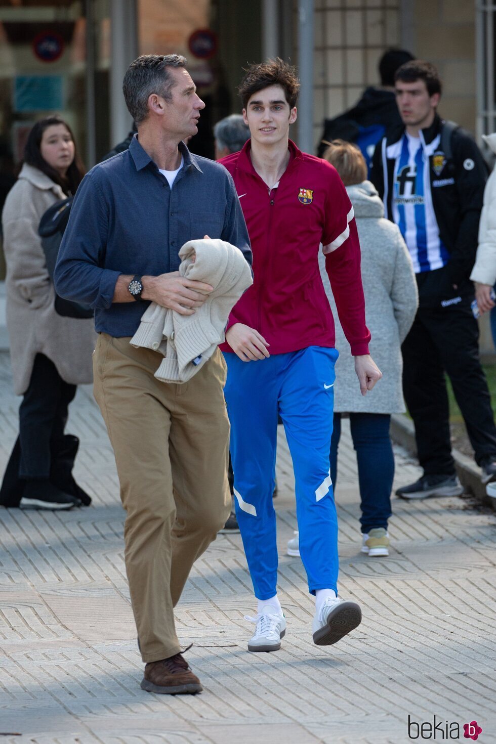 Iñaki Urdangarin y Pablo Urdangarin en Zarautz