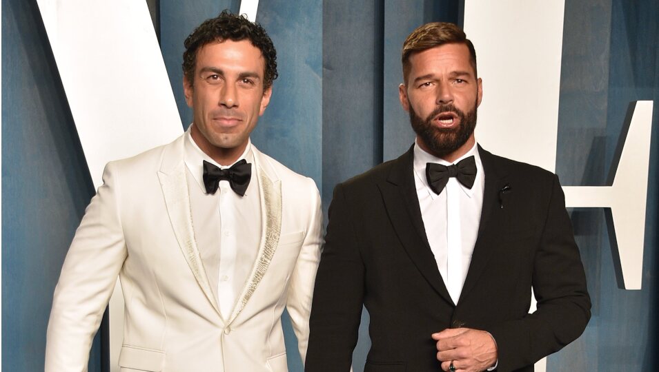 Ricky Martin y Jwan Yosef en la fiesta de Vanity Fair tras los Premios Oscar 2022