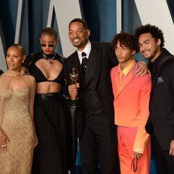 Will, Trey, Jaden, Willow y Jada Pinkett Smith en la fiesta de Vanity Fair tras los Premios Oscar 2022