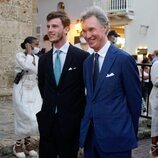 Guillermo de Luxemburgo y su hijo Paul-Louis de Nassau en la boda de Josef-Emanuel de Liechtenstein y Claudia Echavarría