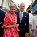 Marie-Astrid de Luxemburgo y Christian de Luxemburgo en la boda de Josef-Emanuel de Liechtenstein y Claudia Echavarría