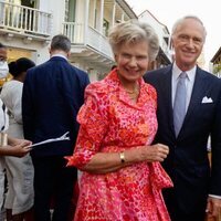 Marie-Astrid de Luxemburgo y Christian de Luxemburgo en la boda de Josef-Emanuel de Liechtenstein y Claudia Echavarría