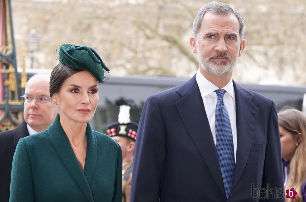 Los Reyes Felipe y Letizia en el homenaje al Duque de Edimburgo