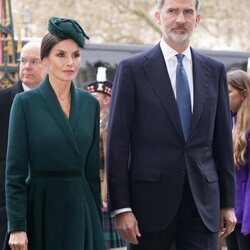 Los Reyes Felipe y Letizia en el homenaje al Duque de Edimburgo en la Abadía de Westminster