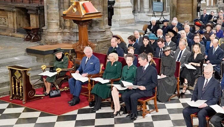 La Familia Real Británica en el homenaje al Duque de Edimburgo