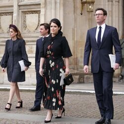 Beatriz de York y Edoardo Mapelli Mozzi con Eugenia de York y Jack Brooksbank en el homenaje al Duque de Edimburgo