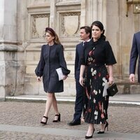 Beatriz de York y Edoardo Mapelli Mozzi con Eugenia de York y Jack Brooksbank en el homenaje al Duque de Edimburgo