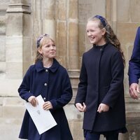 Isla y Savannah Phillips en el homenaje al Duque de Edimburgo