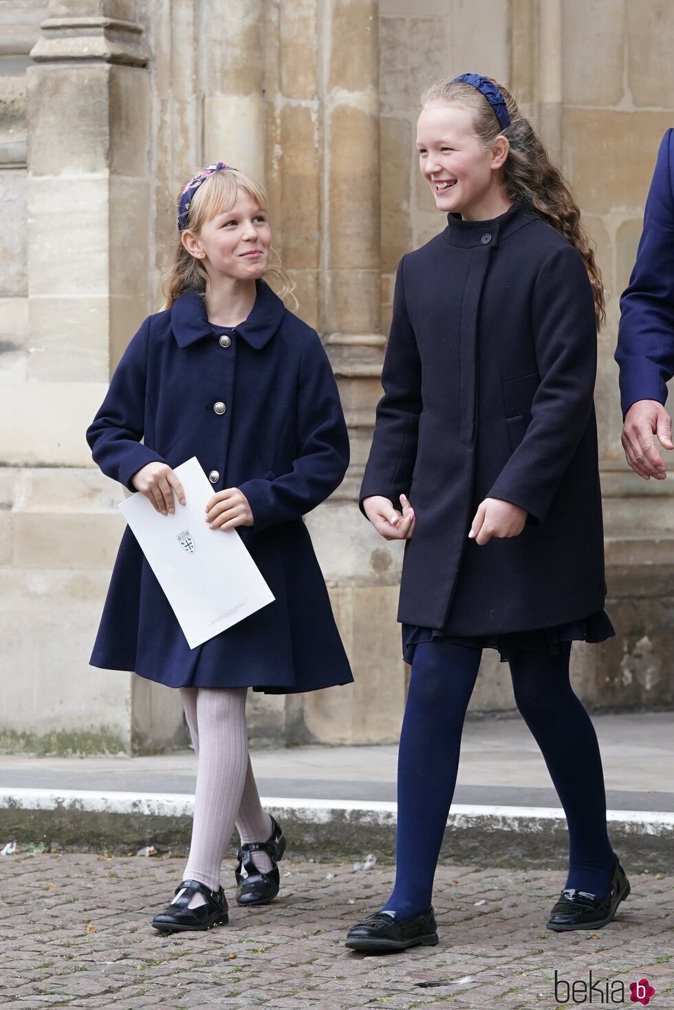 Isla y Savannah Phillips en el homenaje al Duque de Edimburgo