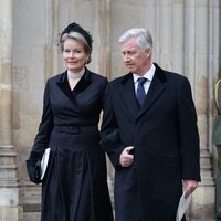 Felipe y Matilde de Bélgica en el homenaje al Duque de Edimburgo