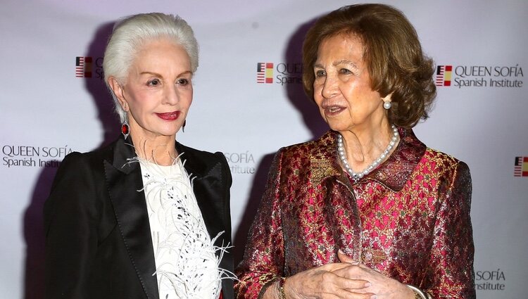 La Reina Sofía con Carolina Herrera en los premios Sophia a la Excelencia en Nueva York