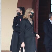 La Infanta Elena y Victoria Federica en el funeral de José María Álvarez de Toledo