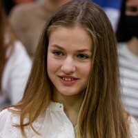 La Princesa Leonor sonriendo en una Jornada sobre Juventud y Ciberseguridad en Leganés