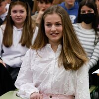 La Princesa Leonor luce sonrisa en una Jornada sobre Juventud y Ciberseguridad en Leganés