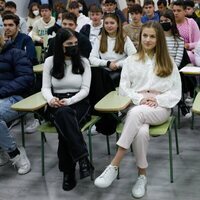 La Princesa Leonor entre estudiantes en una Jornada sobre Juventud y Ciberseguridad en Leganés