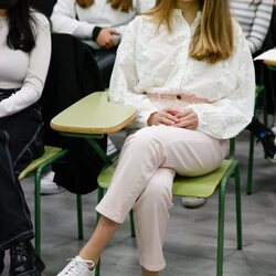 La Princesa Leonor muy sonriente en una Jornada sobre Juventud y Ciberseguridad en Leganés