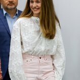 La Princesa Leonor muestra su sonrisa en una Jornada sobre Juventud y Ciberseguridad en Leganés