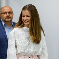 La Princesa Leonor muestra su sonrisa en una Jornada sobre Juventud y Ciberseguridad en Leganés