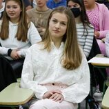 La Princesa Leonor en su primer acto en solitario sin mascarilla